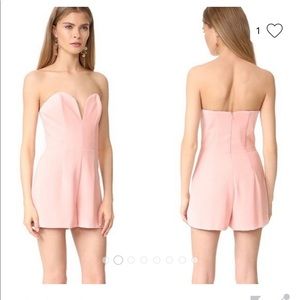Amanda Uprichard Cherri Romper in light pink
